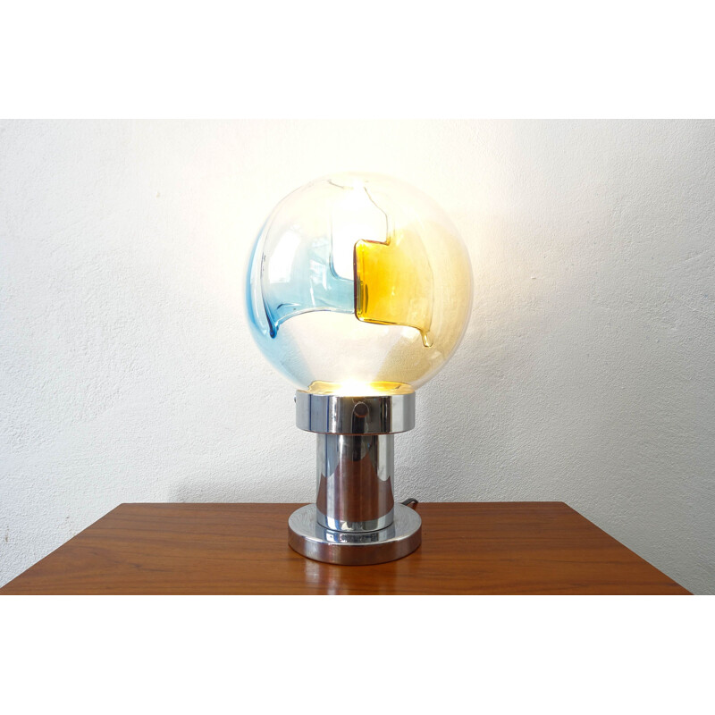 Vintage Space Age Table Lamp by Toni Zuccheri for Venini 1960s