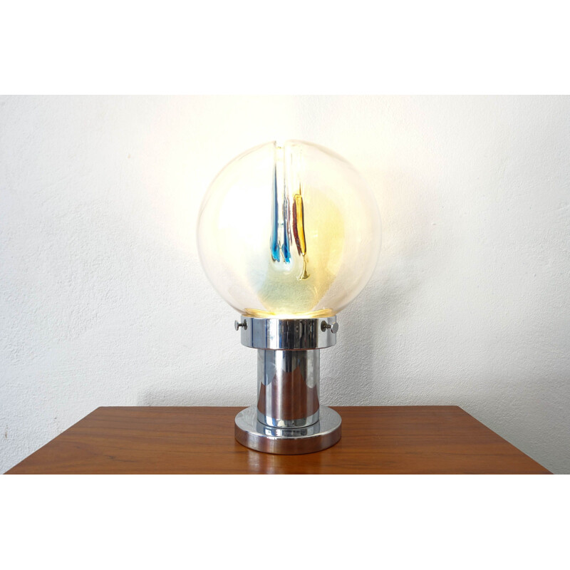 Vintage Space Age Table Lamp by Toni Zuccheri for Venini 1960s