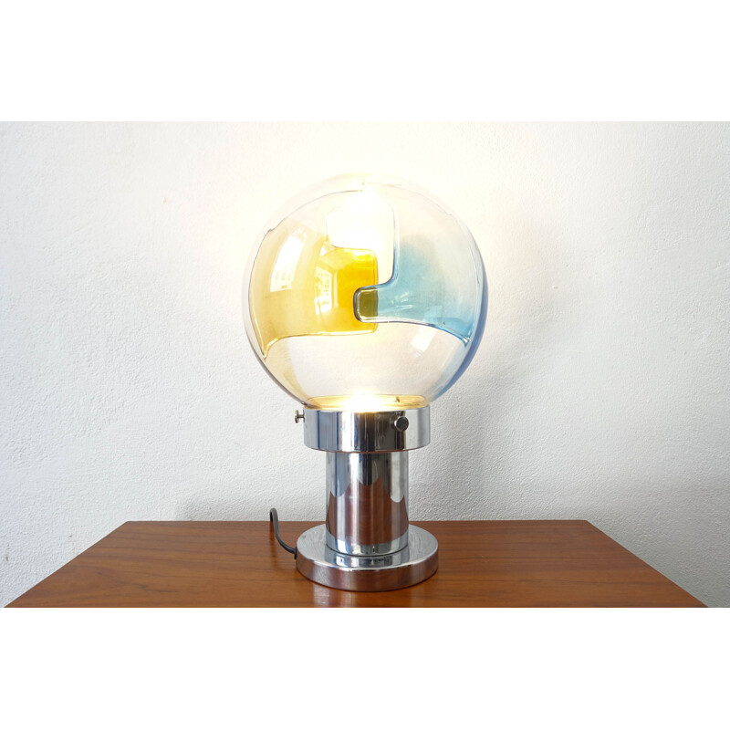 Vintage Space Age Table Lamp by Toni Zuccheri for Venini 1960s