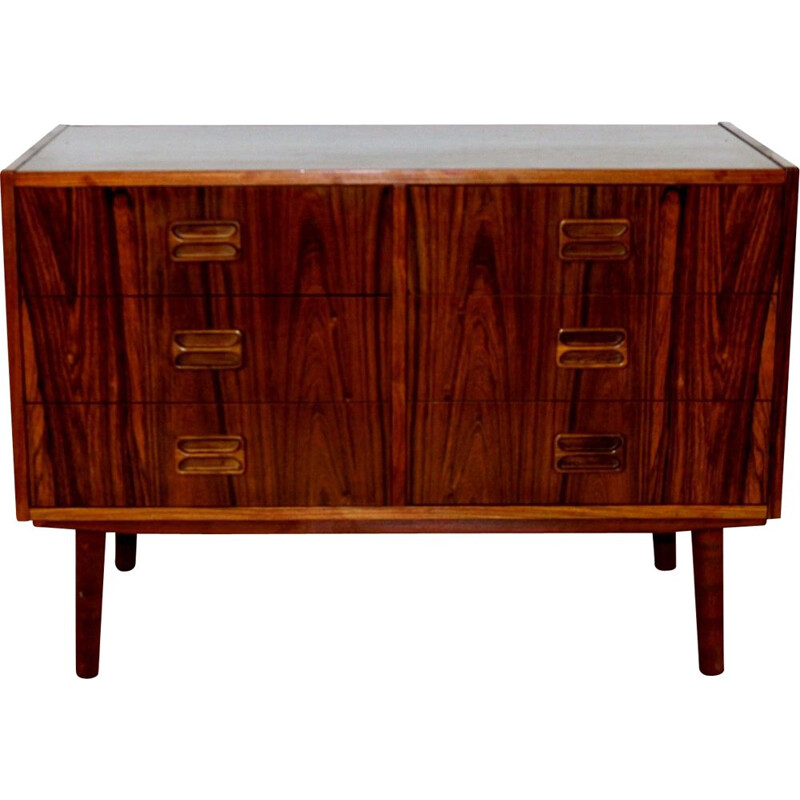 Vintage rosewood and beechwood chest of drawers, Denmark 1960