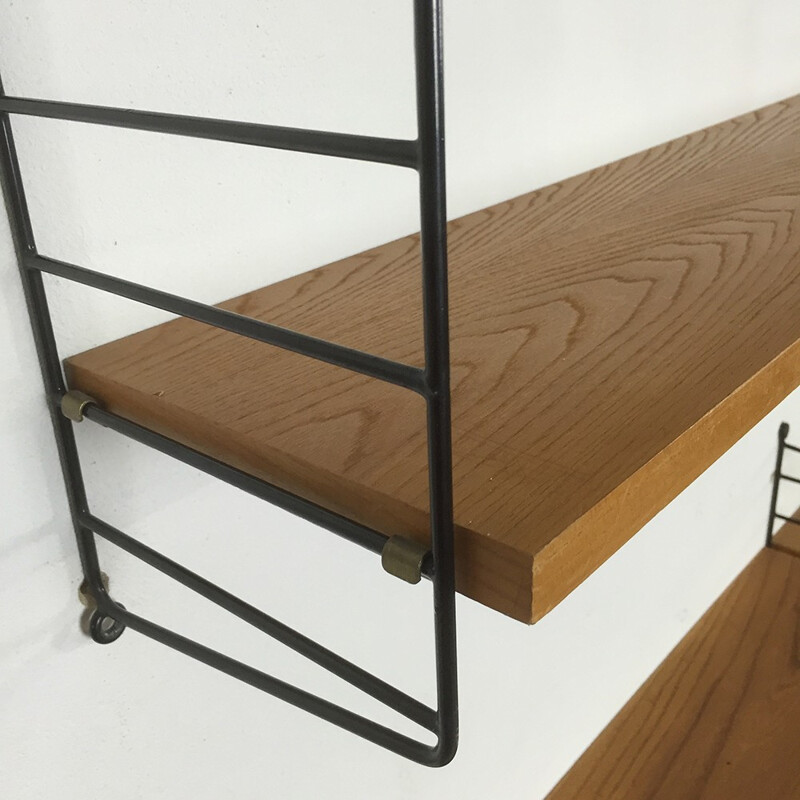 Scandinavian String Furniture shelving system in wood, Nisse STRINNING - 1950s