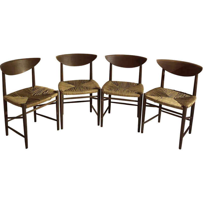 set of 4 Peter Hvidt vintage chairs
