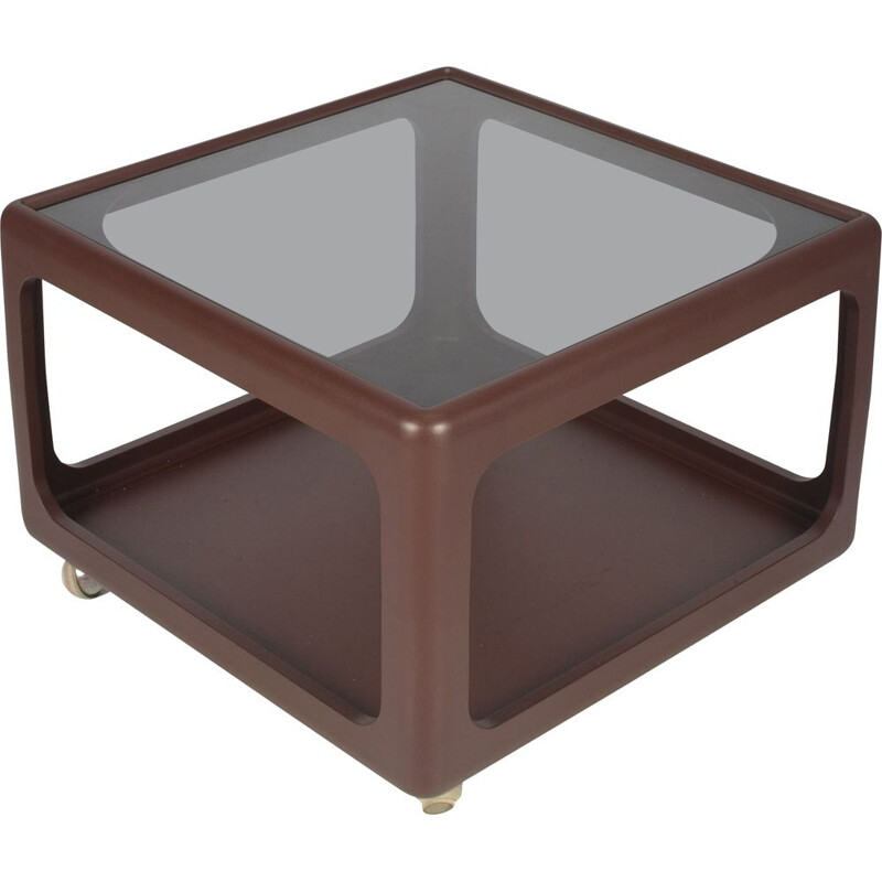 Vintage brown coffee table by Peter Ghyczy for the Horn collection