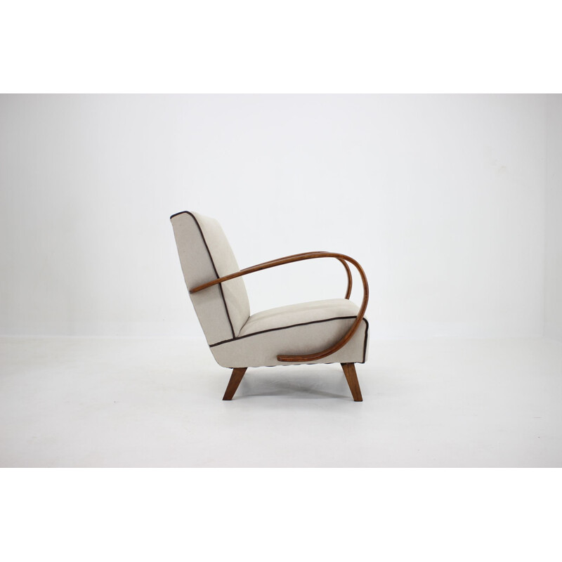 Vintage Jindrich Halabala Armchair Czechoslovakia 1950s