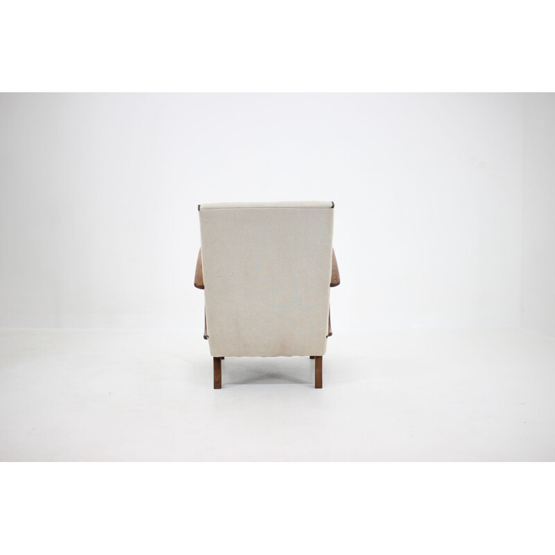 Vintage Jindrich Halabala Armchair Czechoslovakia 1950s