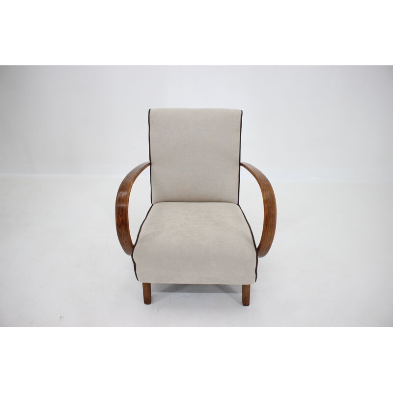 Fauteuil vintage Jindrich Halabala Tchécoslovaquie 1950