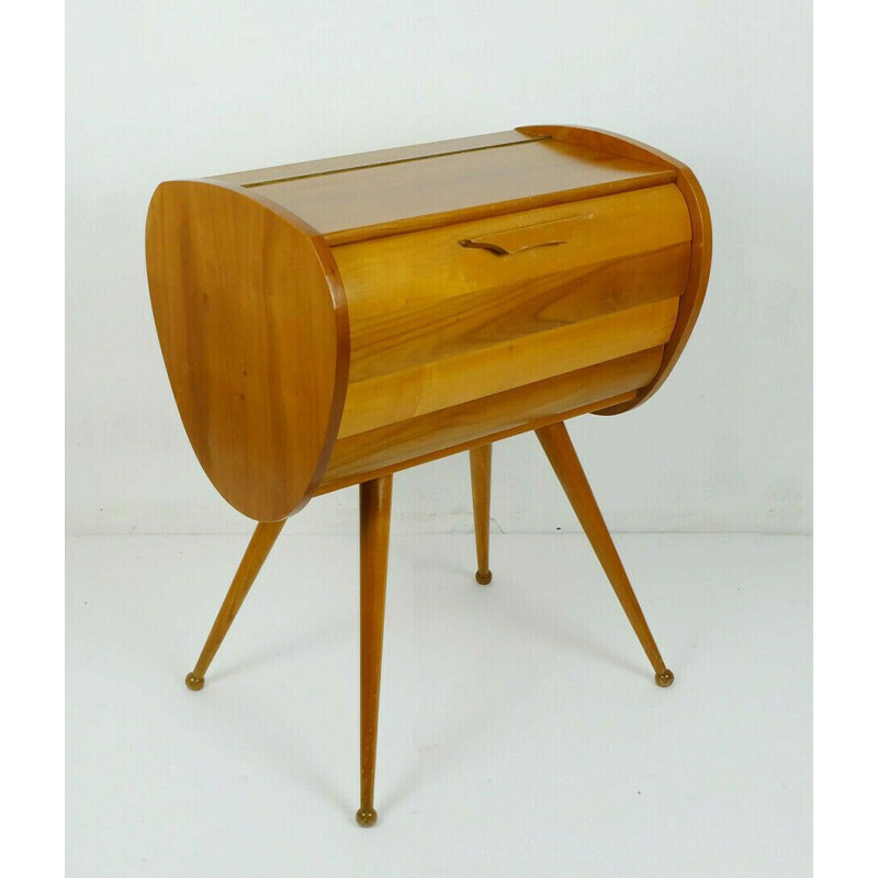 Vintage  cherry wood Sewind box 1950s