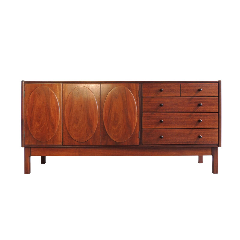 Sideboard in walnut veneer - 1960s