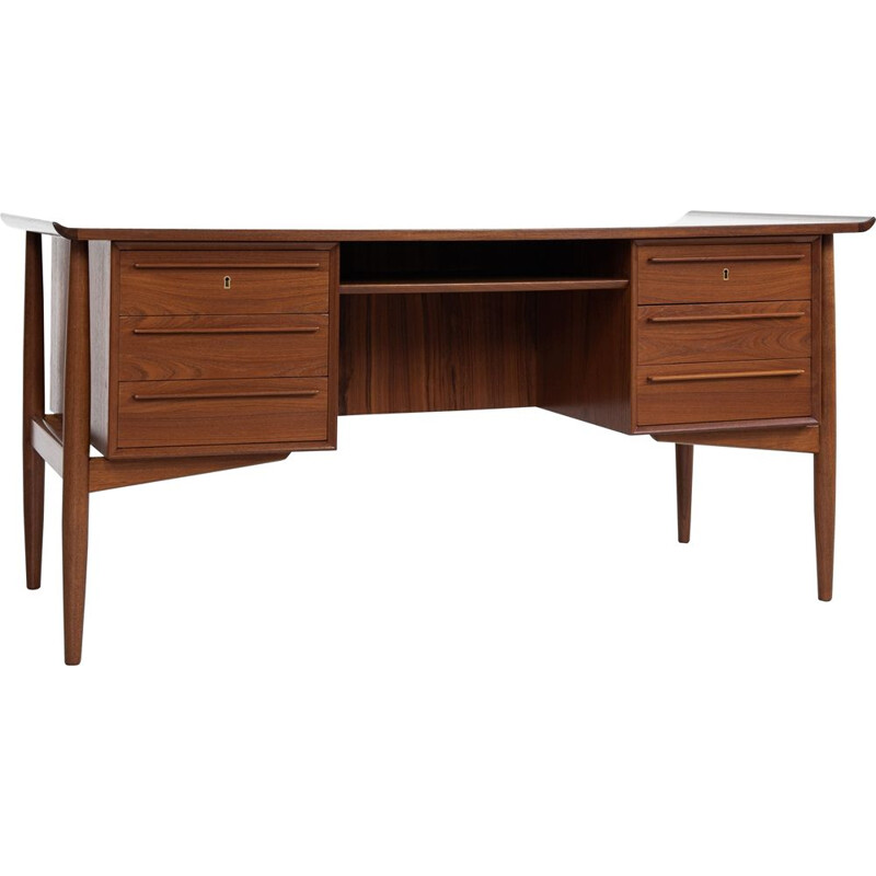 Midcentury desk in teak by Arne Vodder for HP Hansen Danish 1960s