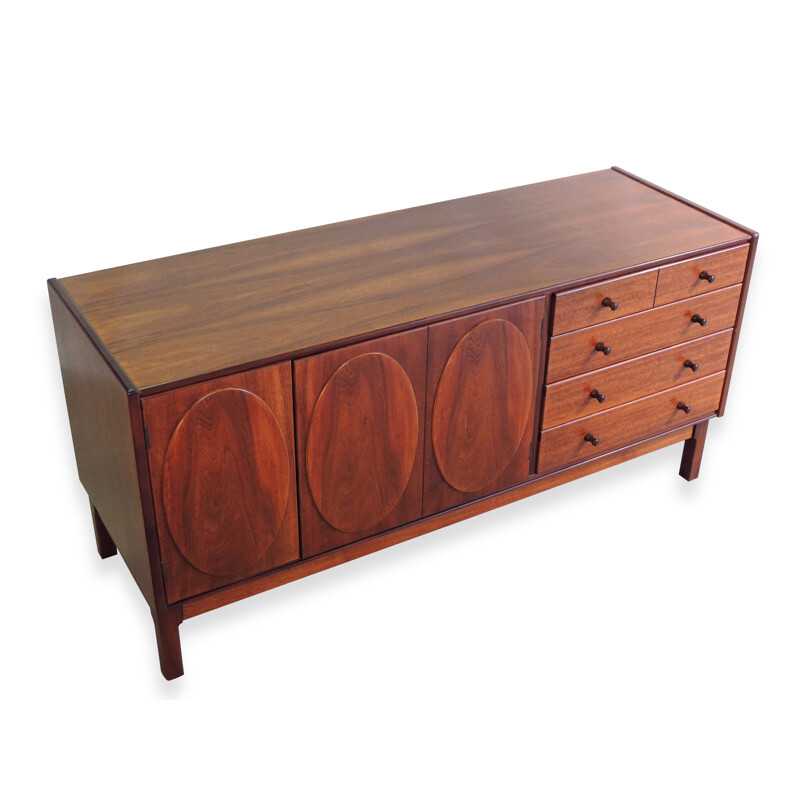 Sideboard in walnut veneer - 1960s