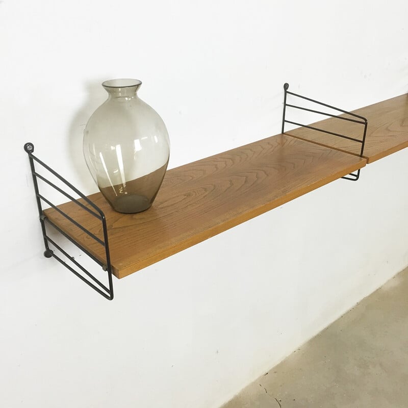 Scandinavian String Furniture shelving system in wood, Nisse STRINNING - 1950s