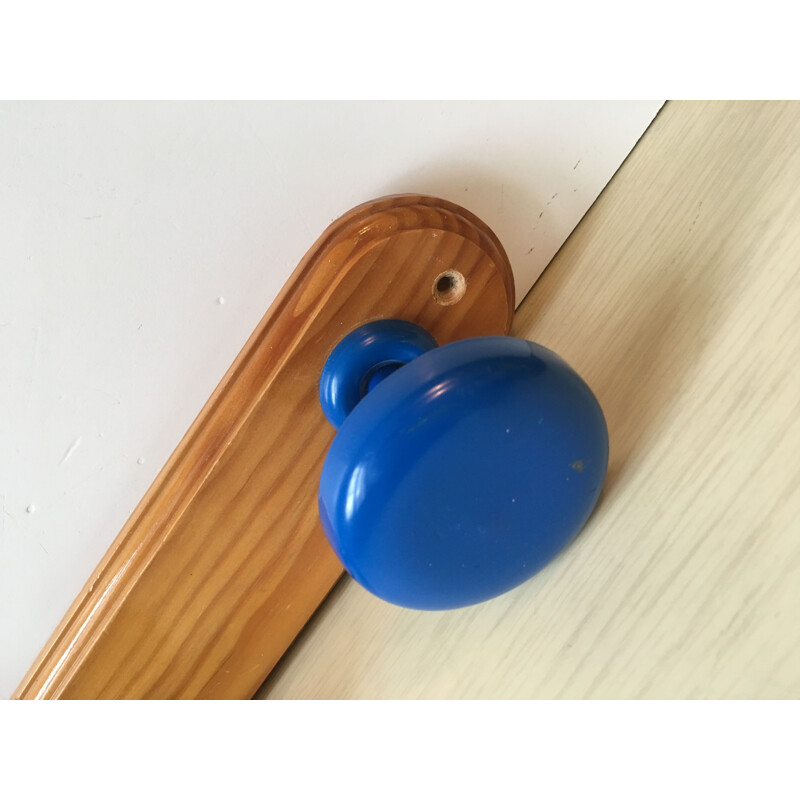 Vintage coat rack electric blue 1980s