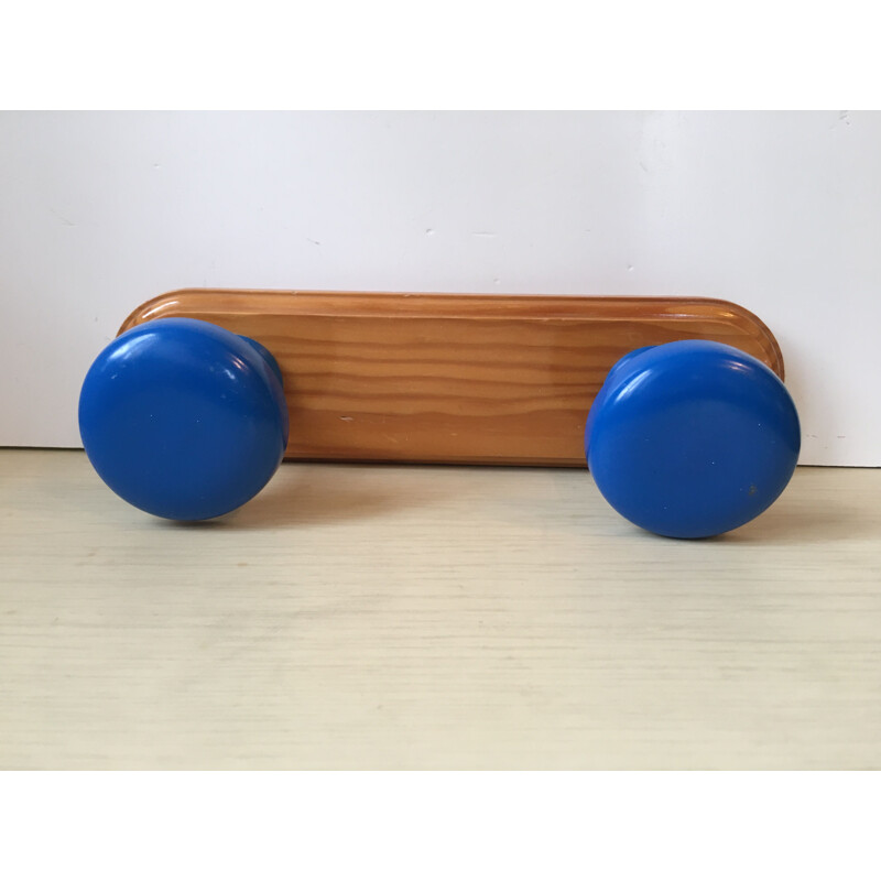 Vintage coat rack electric blue 1980s