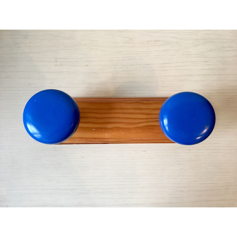 Vintage coat rack electric blue 1980s