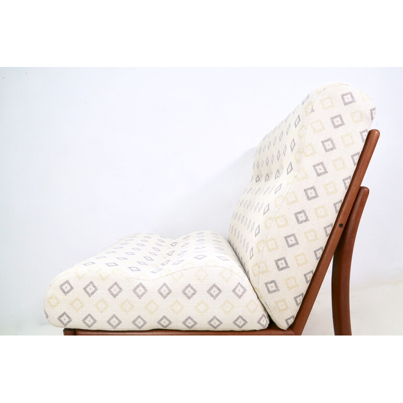 Pair of Vintage Teak Easy Chair by Grete Jalk for Glostrup Mobelfabrik 1960s