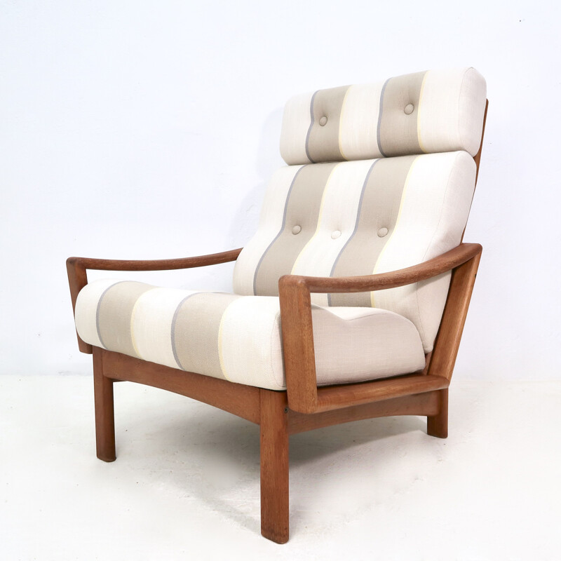 Vintage Sessel mit hoher Rückenlehne aus Teakholz von Grete Jalk für Glostrup Mobelfabrik 1960