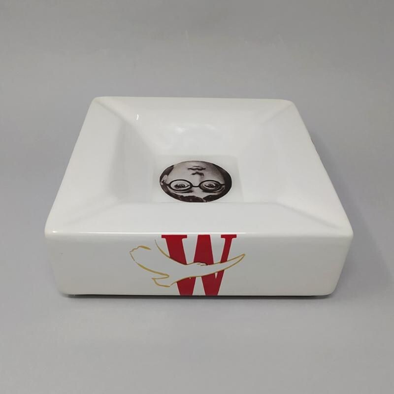 Cenicero de porcelana vintage Fornasetti Bolsillo vacío de Piero Fornasetti para Winston 1970