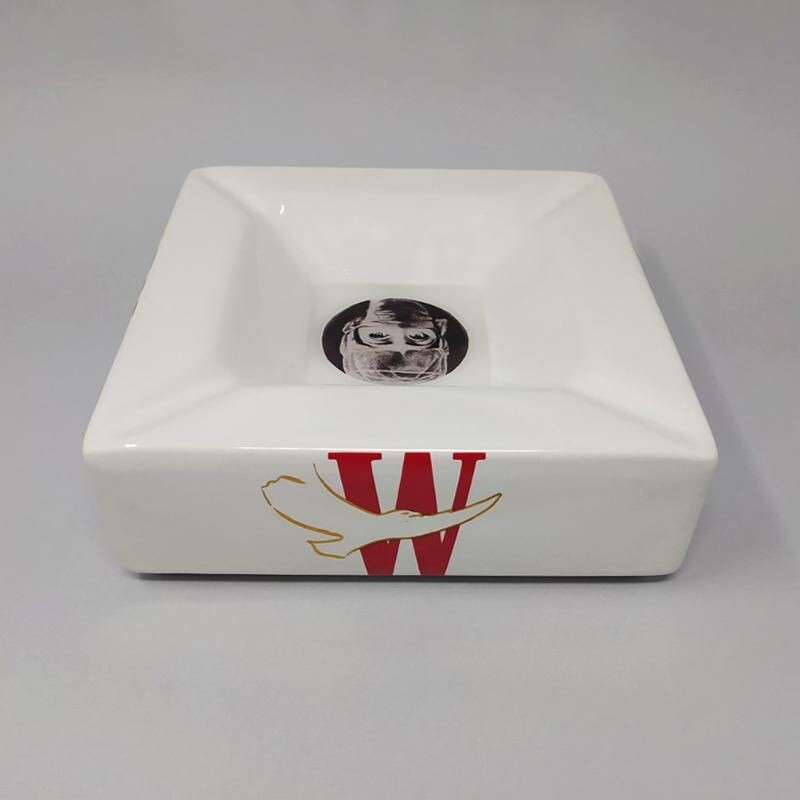 Vintage Fornasetti Porcelain Ashtray Empty Pocket by Piero Fornasetti for Winston 1970s