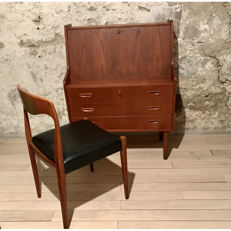 Vintage  teak secretary Danish 1960s