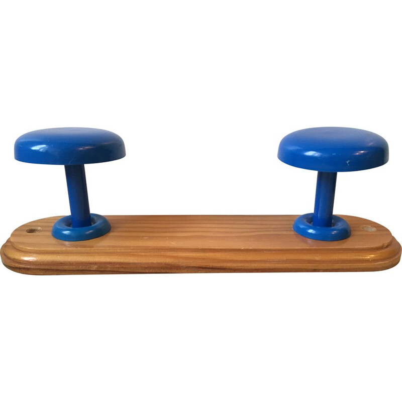 Vintage coat rack electric blue 1980s