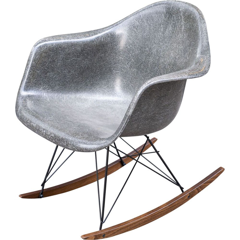 Rocking chair vintage Elephant Grey de Charles & Ray Eames 1970