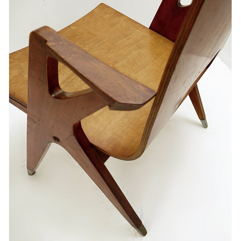 Paire de chaises vintage Par Ico Parisi Pour Malatesta Et Mason Italie 1950