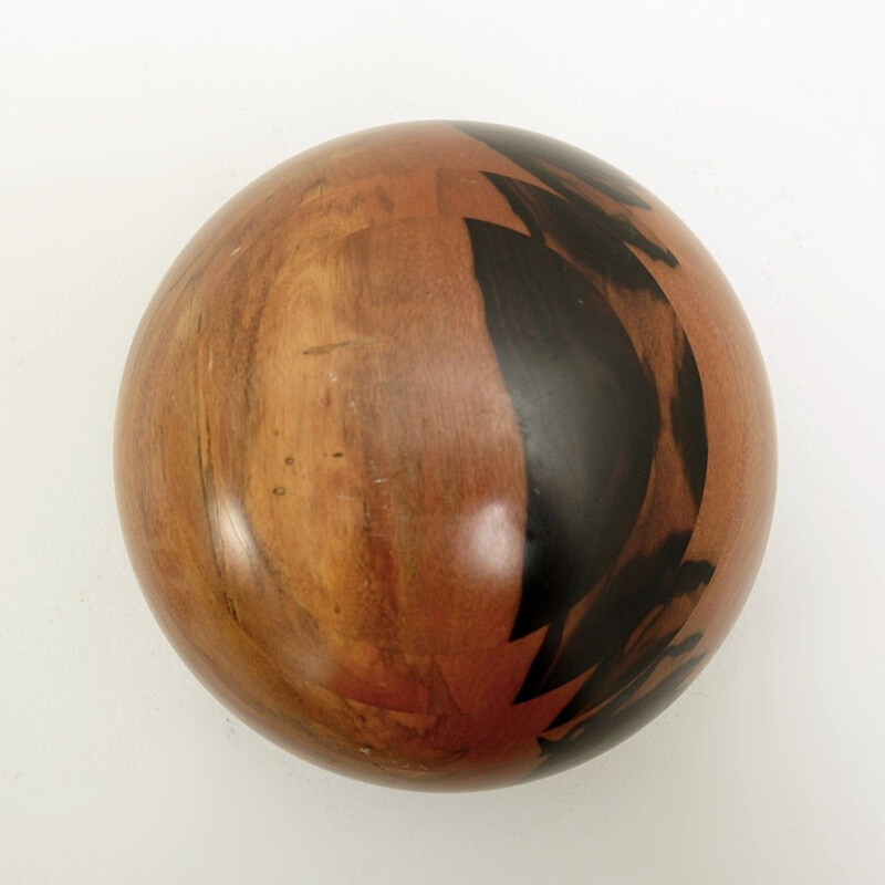 Vintage Abstract Wood Sculpture Of Pino Pedano 1977