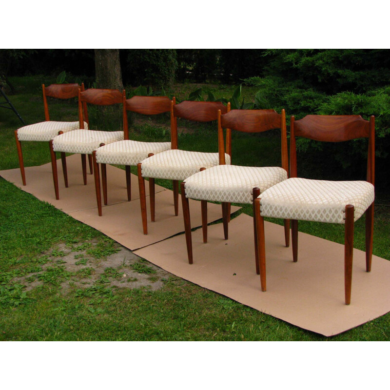 Lot de 6 chaises vintage scandinaves