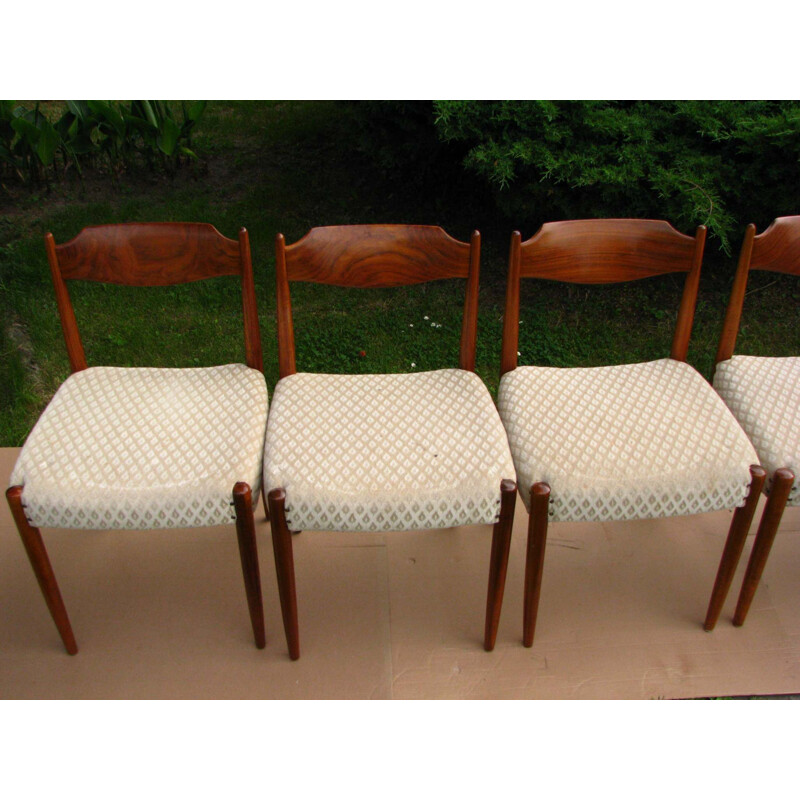 Lot de 6 chaises vintage scandinaves