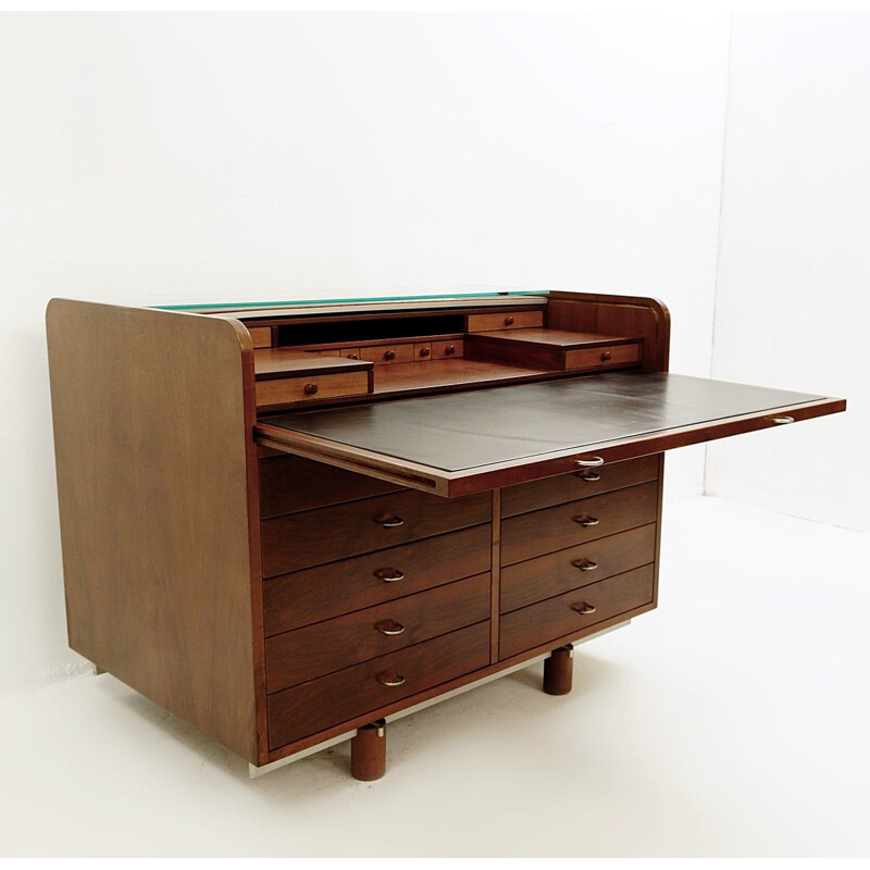 Bureau secrétaire vintage par Gianfranco Frattini pour Bernini 1960