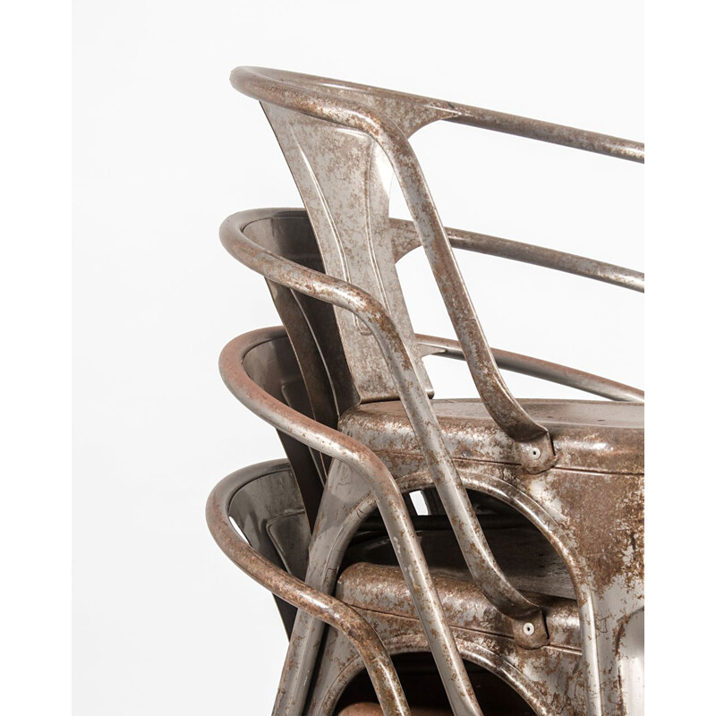 Set di 4 sedie vintage Model A56 di Xavier Pauchard per Tolix