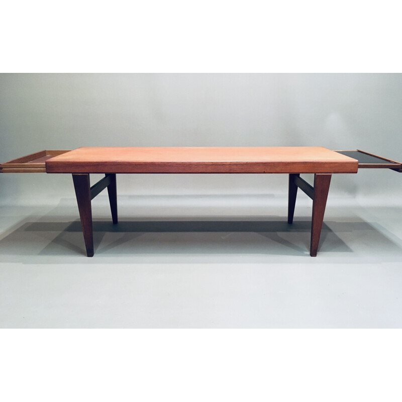 Vintage teak coffee table Johannes Andersen scandinavian 1950