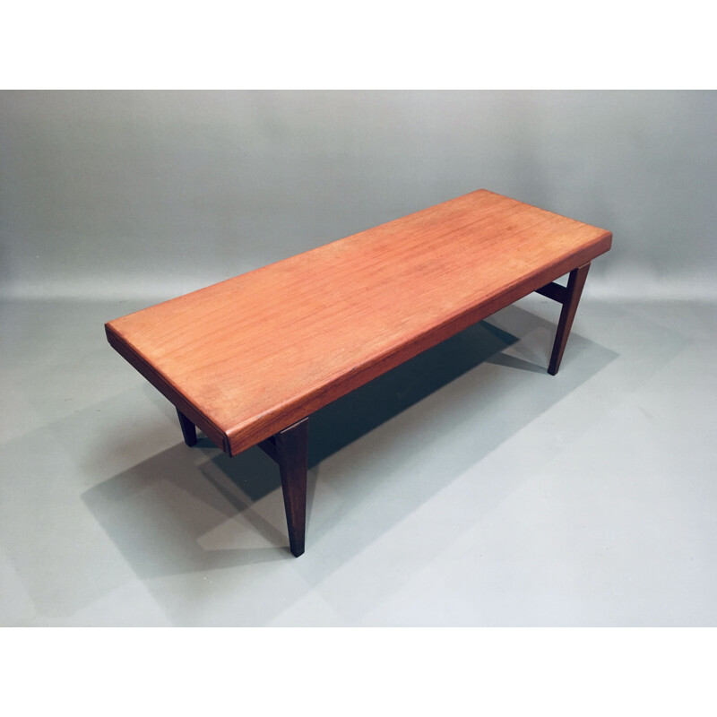 Vintage teak coffee table Johannes Andersen scandinavian 1950