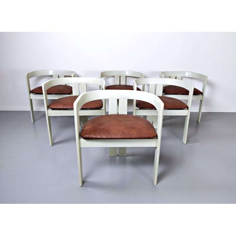 Set of 6 vintage 'Pigreco' Chairs by Tobia Scarpa