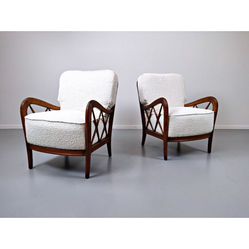 Pair Of vintage Armchairs attributed to Paolo Buffa