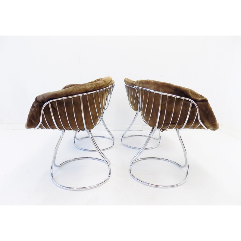 Set of 4 vintage dining chairs by Gastone Rinaldi Rima Pan Am