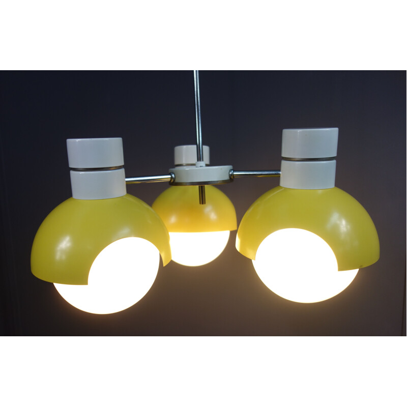 Lustre Vintage Yellow Space age par Napako 1960