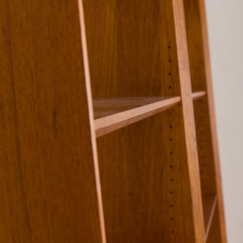 Pair of vintage bookcases in teak of Christian Linneberg shelving Danish