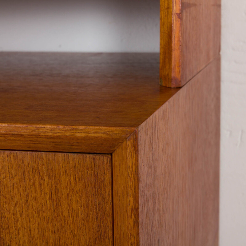 Pair of vintage bookcases in teak of Christian Linneberg shelving Danish