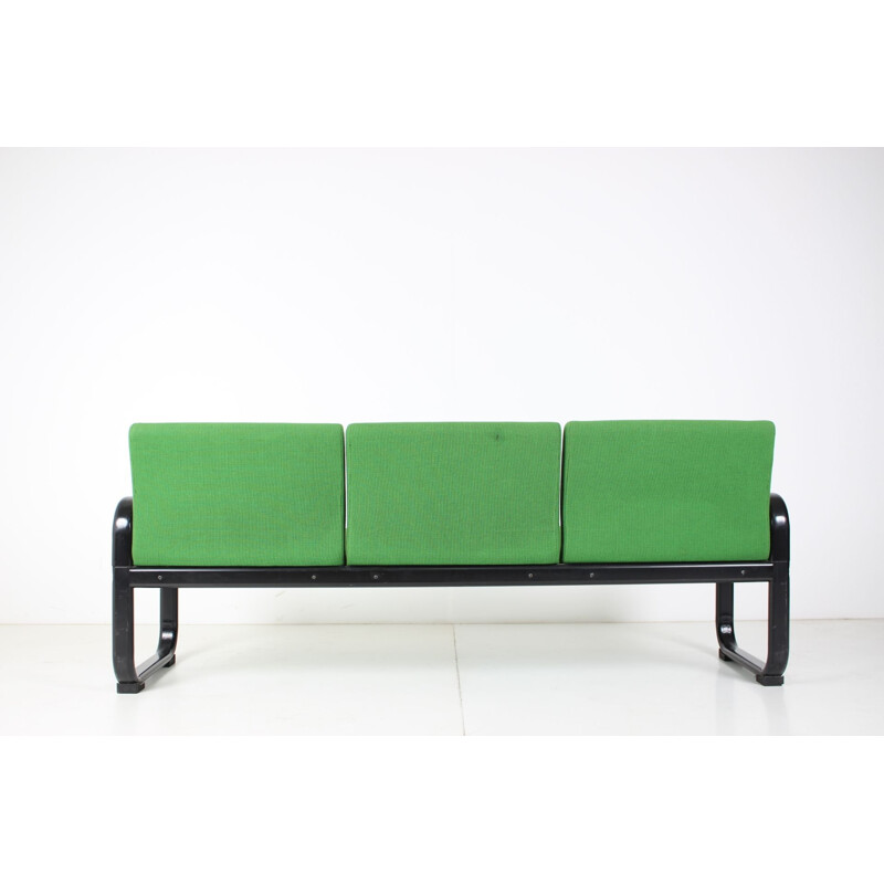 Set of vintage 3-seather sofa and armchair, Germany, 1970s