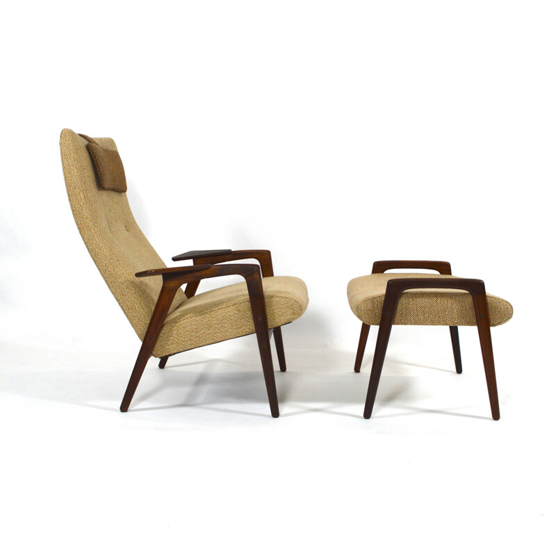 Fauteuil et repose-pied "Ruster" Pastoe, Yngve EKSTRÖM - 1960