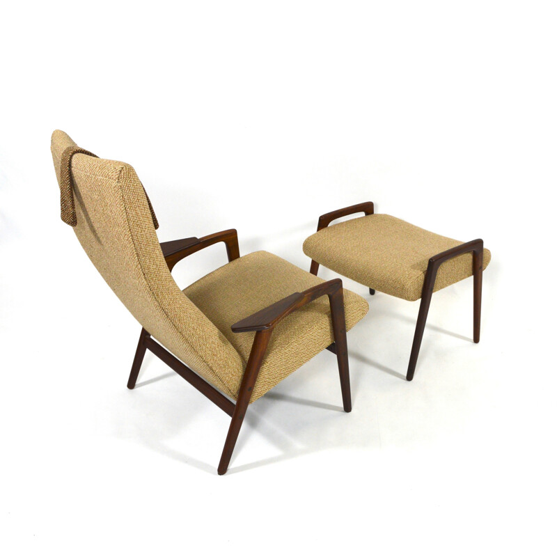 Pastoe "Ruster" armchair and footstool, Yngve EKSTRÖM - 1960s