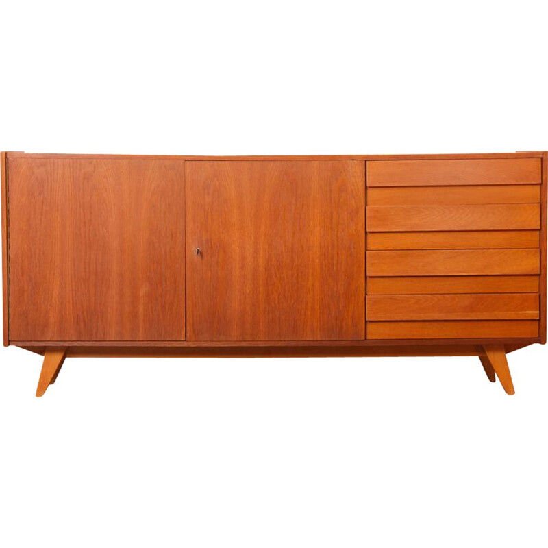 Vintage oak sideboard by Jiri Jiroutek for Interier Praha 1960s