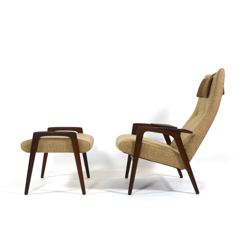 Pastoe "Ruster" armchair and footstool, Yngve EKSTRÖM - 1960s