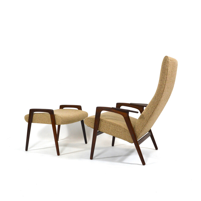 Pastoe "Ruster" armchair and footstool, Yngve EKSTRÖM - 1960s