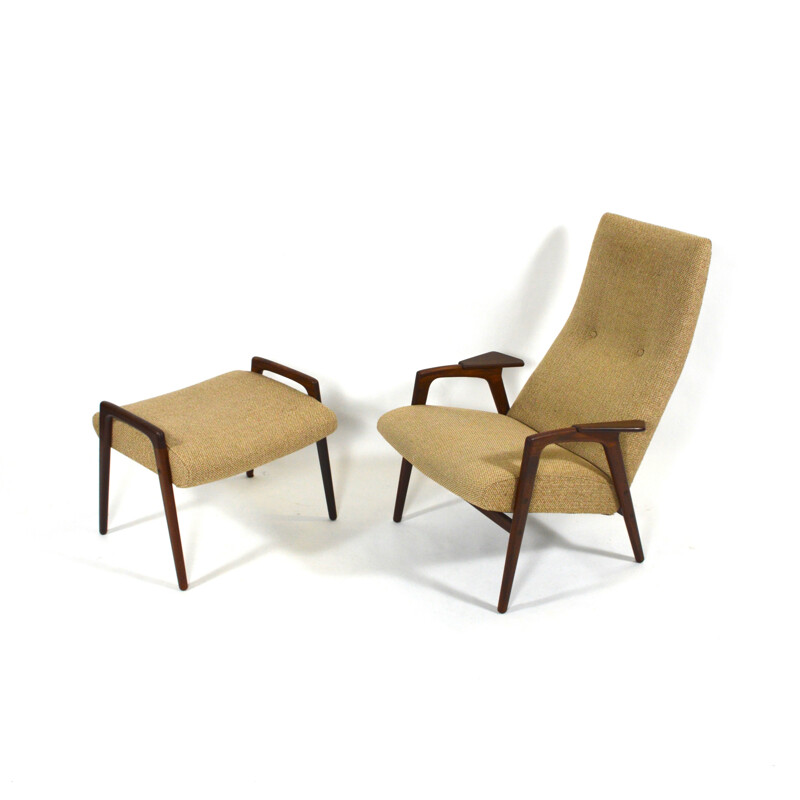 Fauteuil et repose-pied "Ruster" Pastoe, Yngve EKSTRÖM - 1960