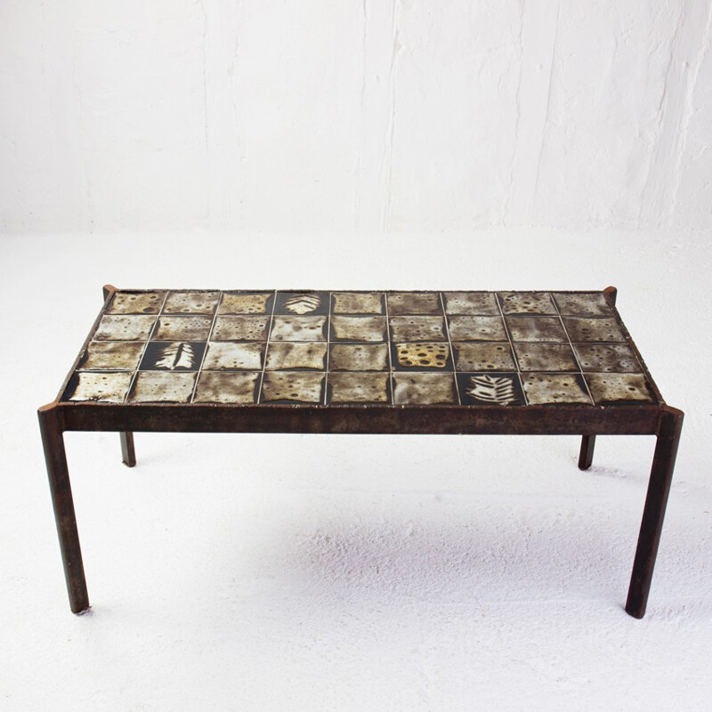 Ceramic coffee table, Mado JOLAIN - 1950s