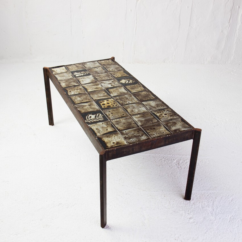 Ceramic coffee table, Mado JOLAIN - 1950s