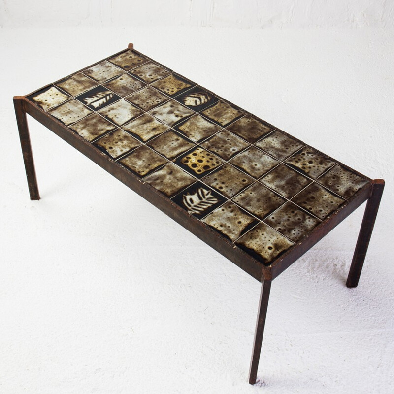 Ceramic coffee table, Mado JOLAIN - 1950s