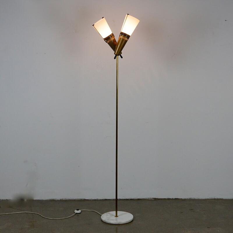 Vintage Italian brass floorlamp